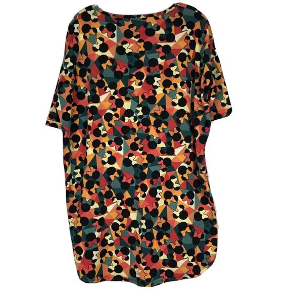 Lularoe Irma Tunic Disney Minnie Mouse Geometric Size S Short Sleeve Multi Color - Picture 2 of 8